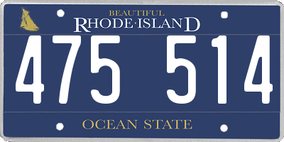 RI license plate 475514