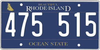 RI license plate 475515