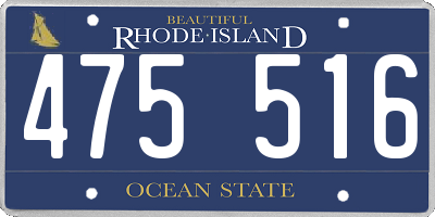 RI license plate 475516