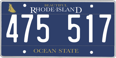 RI license plate 475517