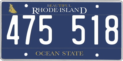 RI license plate 475518