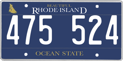 RI license plate 475524
