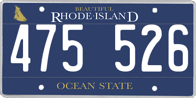 RI license plate 475526