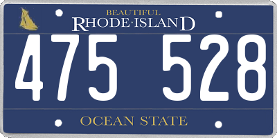 RI license plate 475528