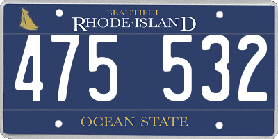 RI license plate 475532