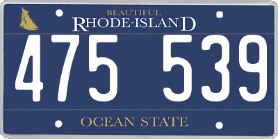 RI license plate 475539