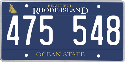 RI license plate 475548
