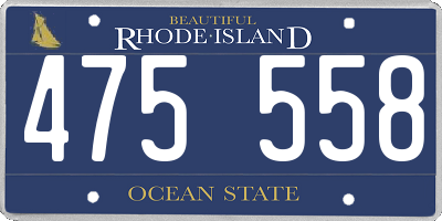 RI license plate 475558