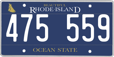 RI license plate 475559
