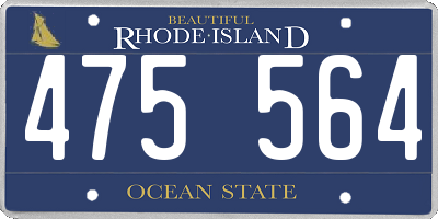 RI license plate 475564