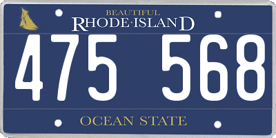 RI license plate 475568