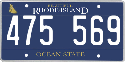 RI license plate 475569