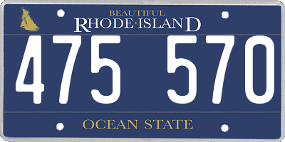 RI license plate 475570