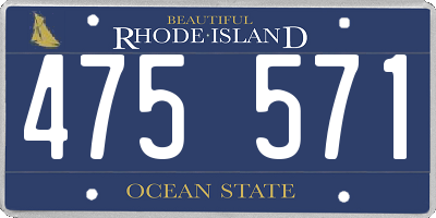 RI license plate 475571