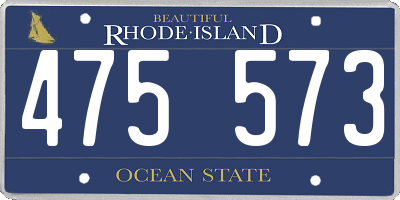 RI license plate 475573