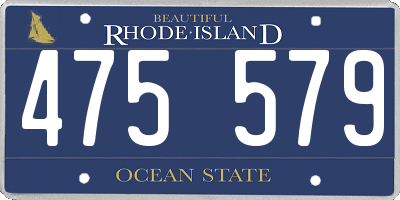RI license plate 475579
