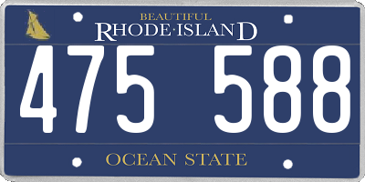 RI license plate 475588