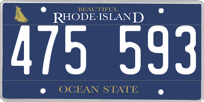 RI license plate 475593