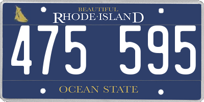 RI license plate 475595