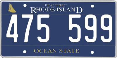RI license plate 475599