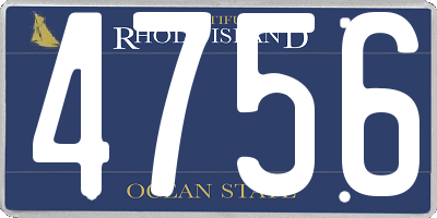 RI license plate 4756