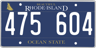 RI license plate 475604