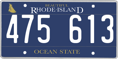 RI license plate 475613