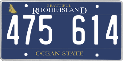 RI license plate 475614