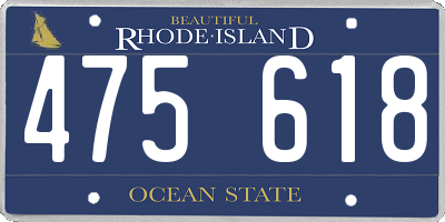 RI license plate 475618