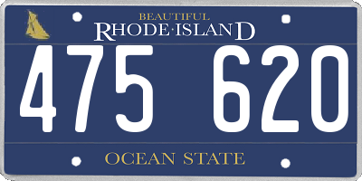 RI license plate 475620