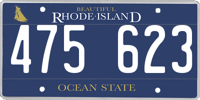 RI license plate 475623