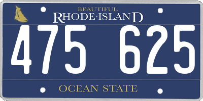 RI license plate 475625