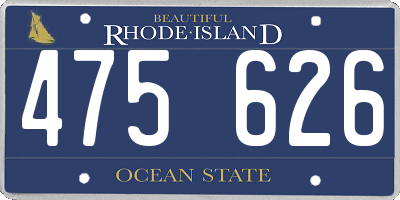 RI license plate 475626