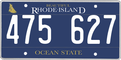 RI license plate 475627