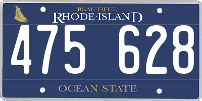 RI license plate 475628