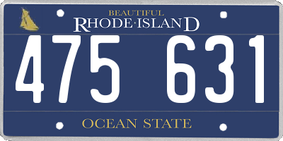 RI license plate 475631