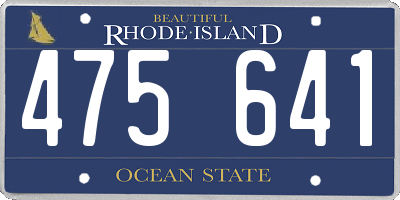 RI license plate 475641