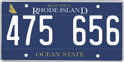 RI license plate 475656