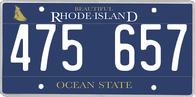 RI license plate 475657