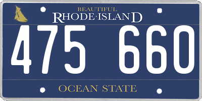 RI license plate 475660