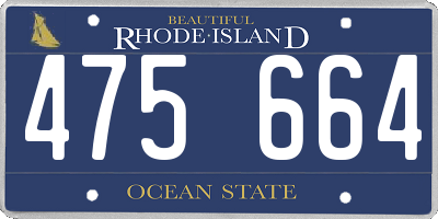 RI license plate 475664
