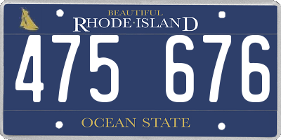 RI license plate 475676