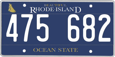 RI license plate 475682