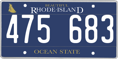 RI license plate 475683