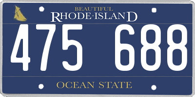 RI license plate 475688