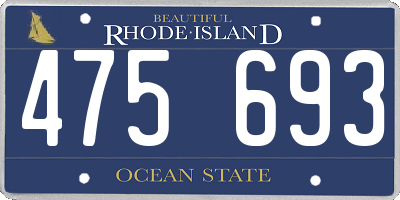 RI license plate 475693