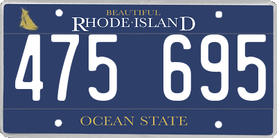 RI license plate 475695