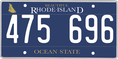 RI license plate 475696