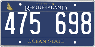 RI license plate 475698