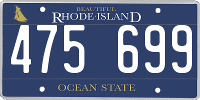 RI license plate 475699
